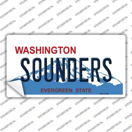 Sounders Washington Novelty Sticker Decal Small