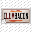 I Luv Bacon Novelty Sticker Decal