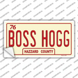 Boss Hogg Hazzard County Novelty Sticker Decal Small