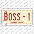 Boss 1 Novelty Sticker Decal Small