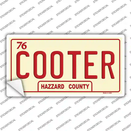 Cooter Novelty Sticker Decal Small