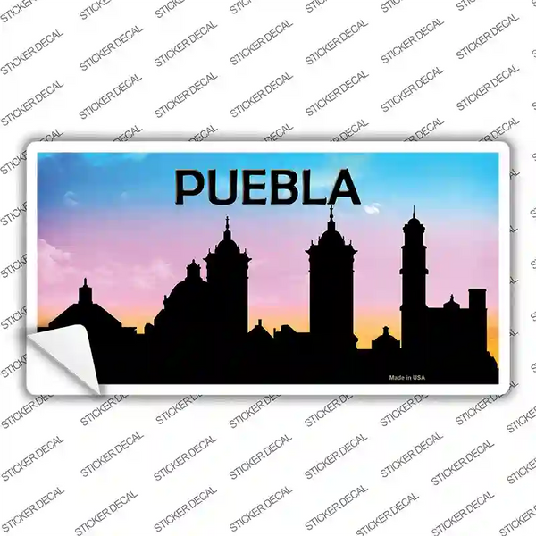 Puebla Silhouette Novelty Sticker Decal | Smart Blonde