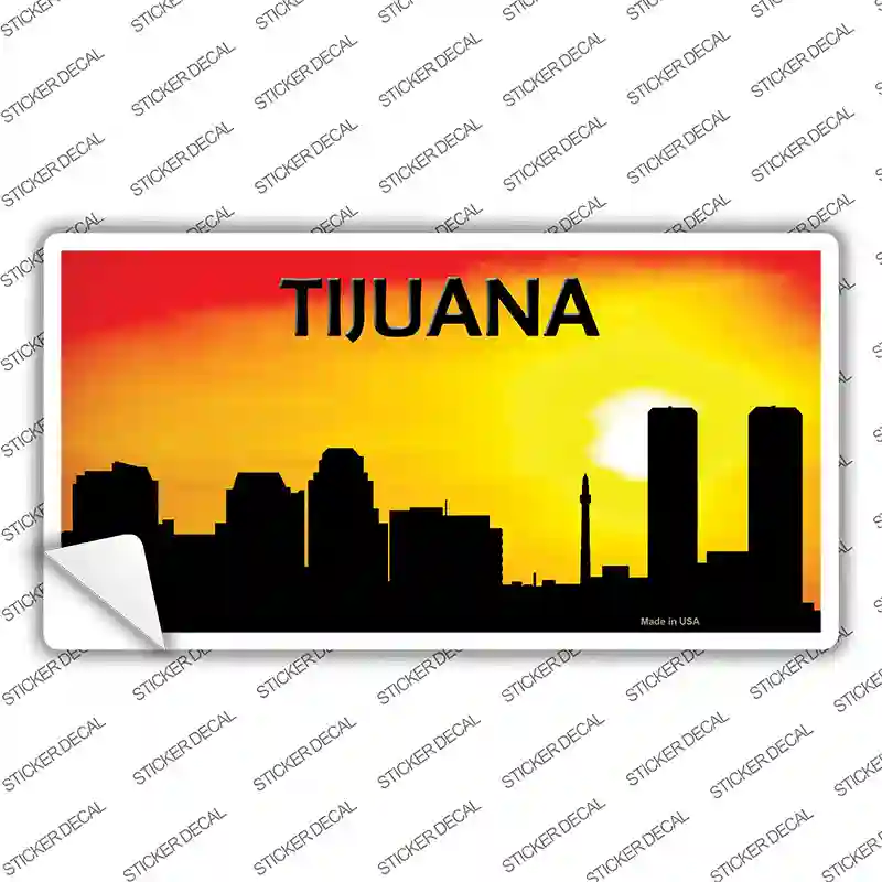 Tijuana Silhouette Novelty Sticker Decal | Smart Blonde
