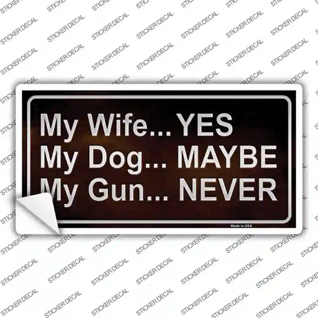 My Gun Novelty Sticker Decal Small