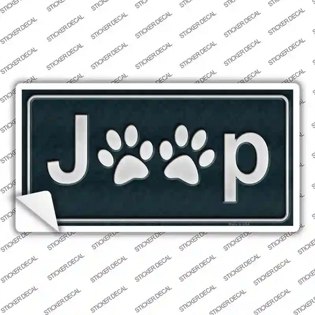 J**p Paw Prints Novelty Sticker Decal Small