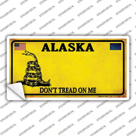 Alaska Dont Tread On Me Novelty Sticker Decal Small