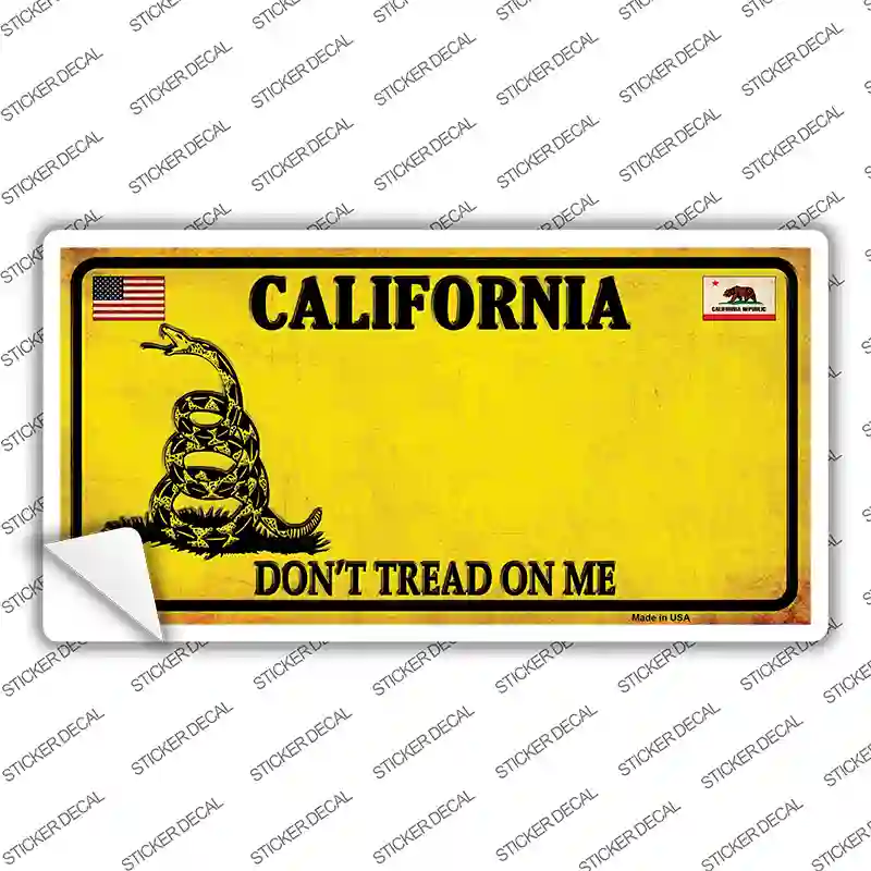 California Dont Tread On Me Novelty Sticker Decal Small