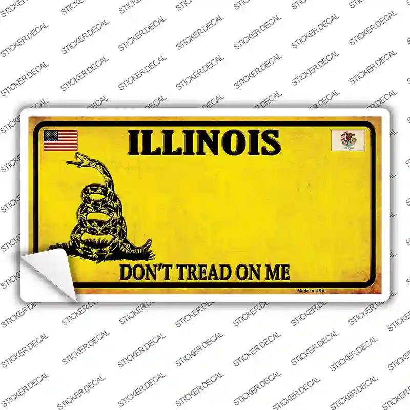 Illinois Dont Tread On Me Novelty Sticker Decal Small