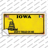 Iowa Dont Tread On Me Novelty Sticker Decal Small