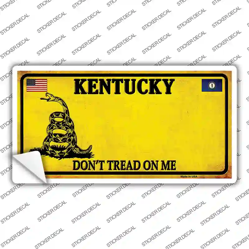 Kentucky Dont Tread On Me Novelty Sticker Decal