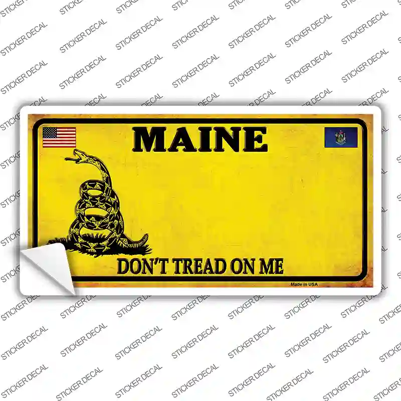 Maine Dont Tread On Me Novelty Sticker Decal Small