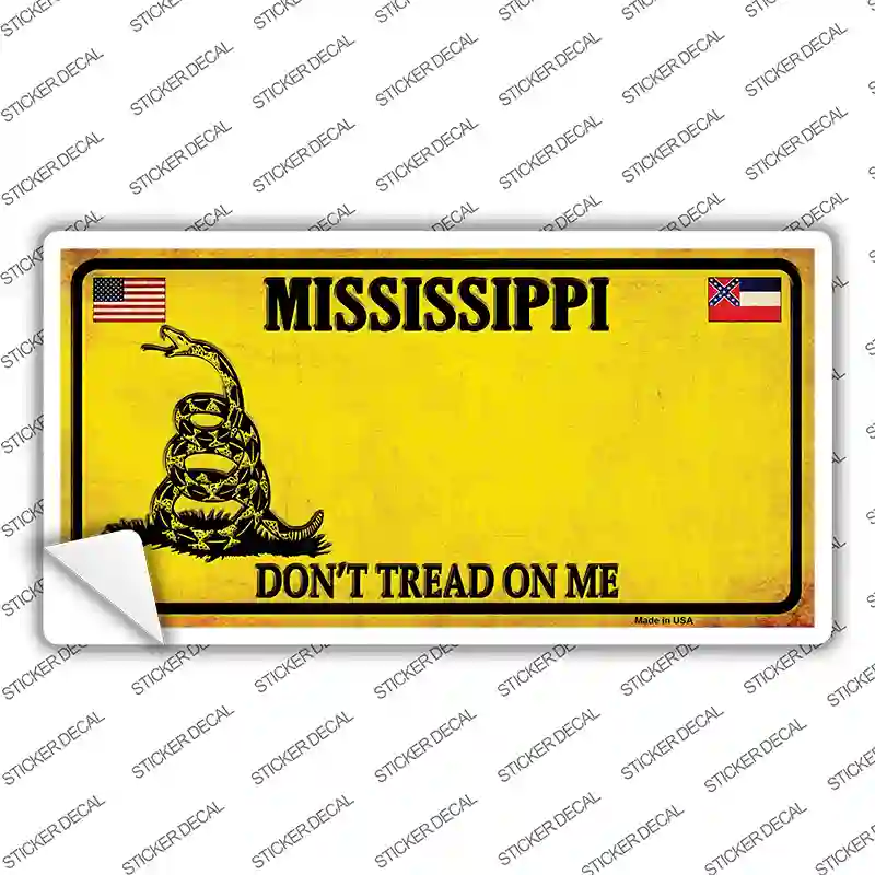 Mississippi Dont Tread On Me Novelty Sticker Decal Small