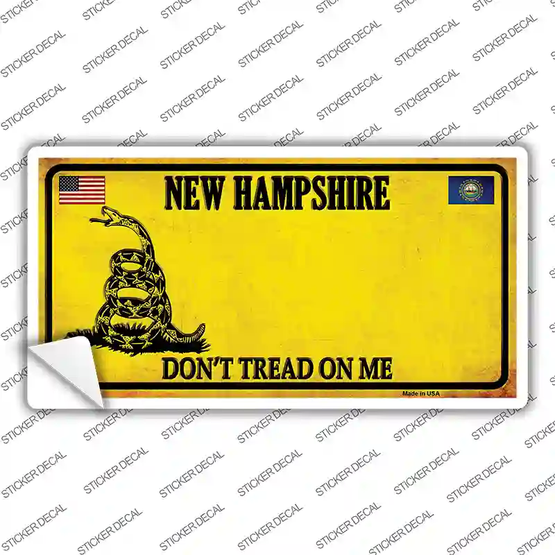 New Hampshire Dont Tread On Me Novelty Sticker Decal Small