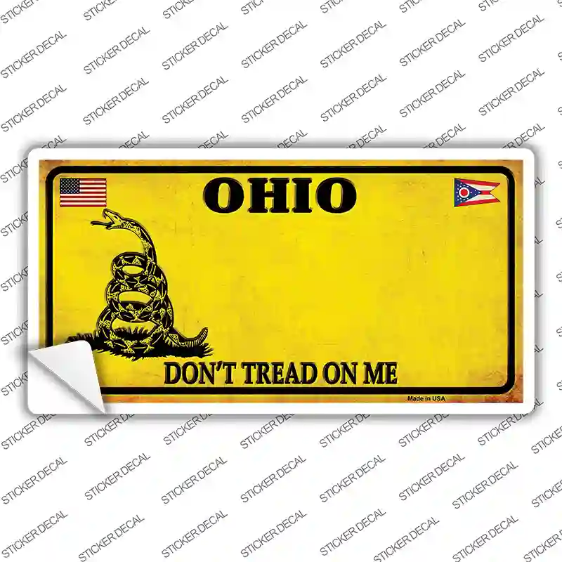 Ohio Dont Tread On Me Novelty Sticker Decal Small