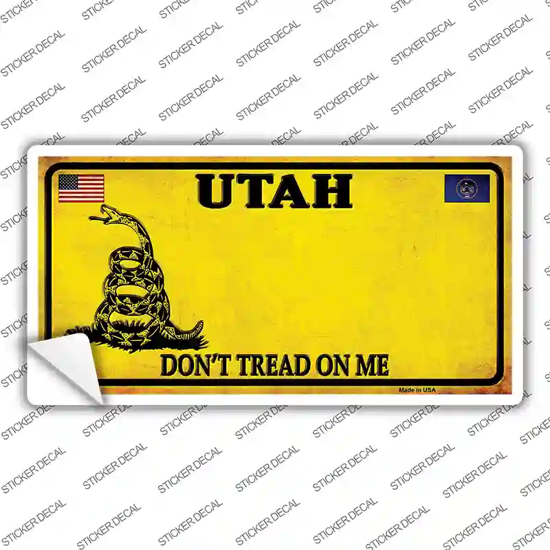 Utah Dont Tread On Me Novelty Sticker Decal Small