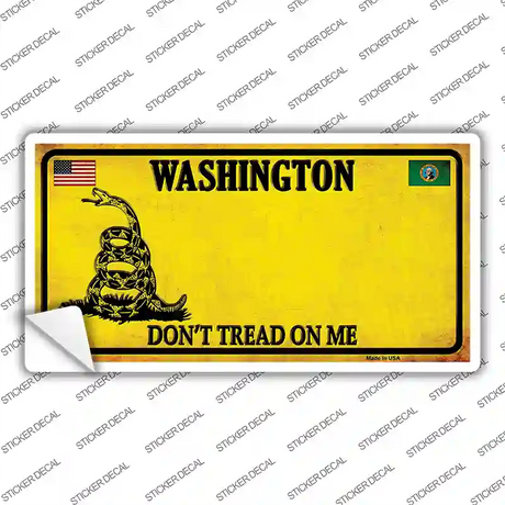 Washington Dont Tread On Me Novelty Sticker Decal Small