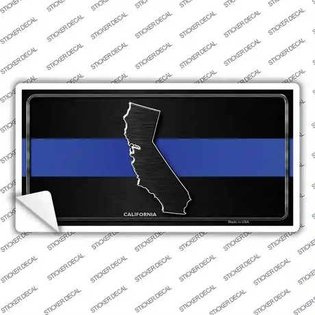 California Thin Blue Line Novelty Sticker Decal Small