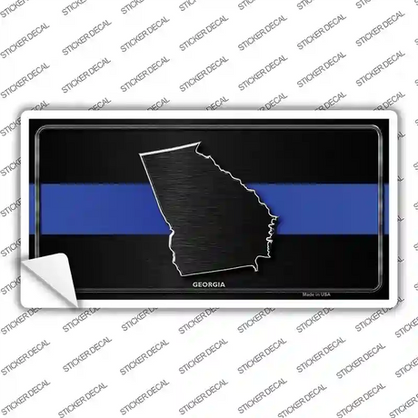 Georgia Thin Blue Line Novelty Sticker Decal Small