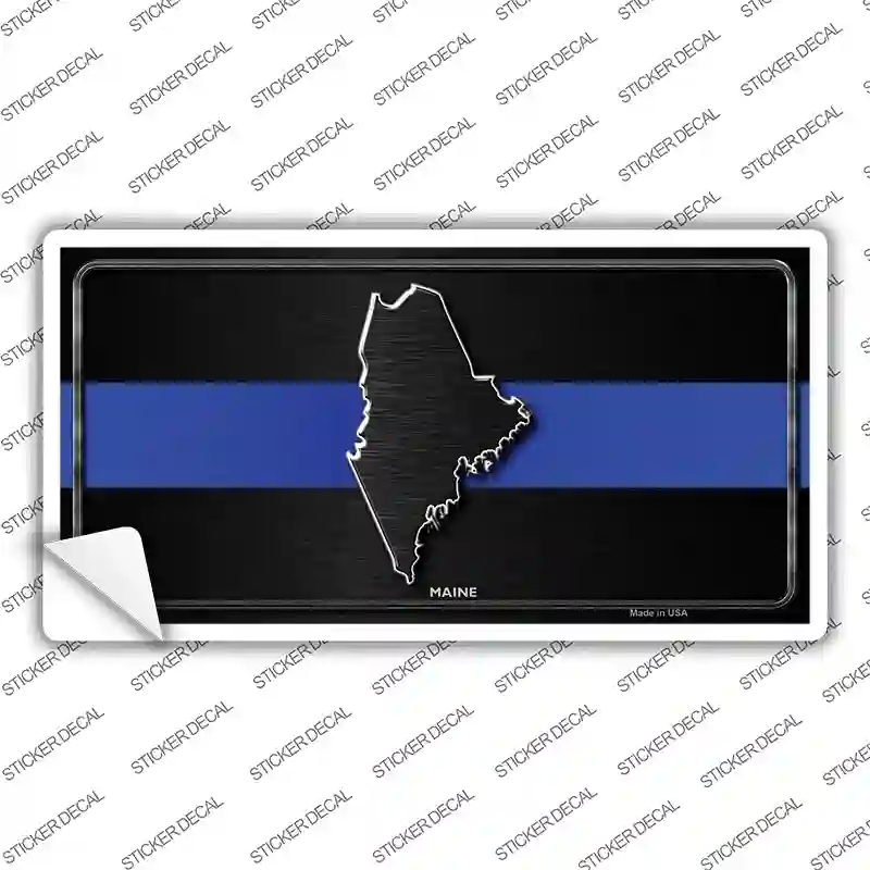 Maine Thin Blue Line Novelty Sticker Decal Small