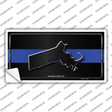 Massachusetts Thin Blue Line Novelty Sticker Decal Small