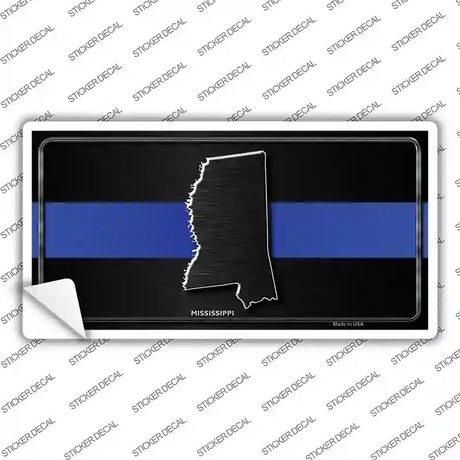 Mississippi Thin Blue Line Novelty Sticker Decal Small