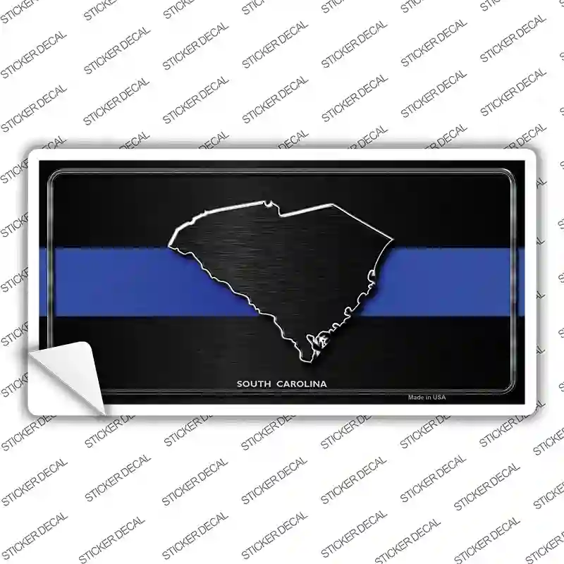 South Carolina Thin Blue Line Novelty Sticker Decal Small