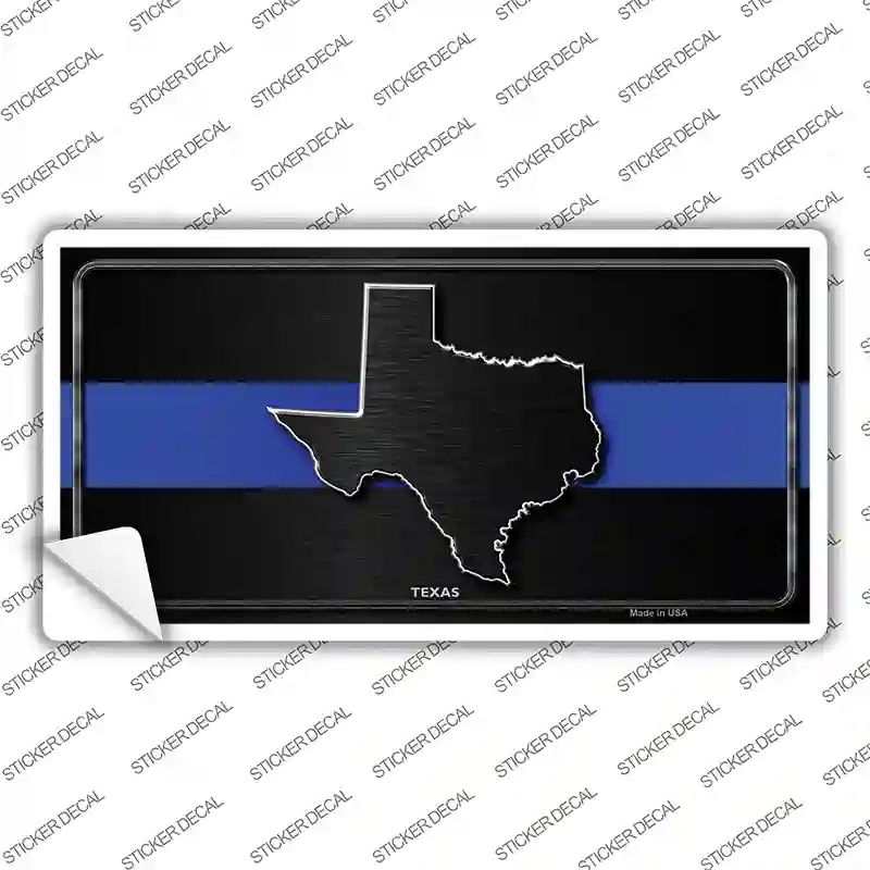 Texas Thin Blue Line Novelty Sticker Decal Small