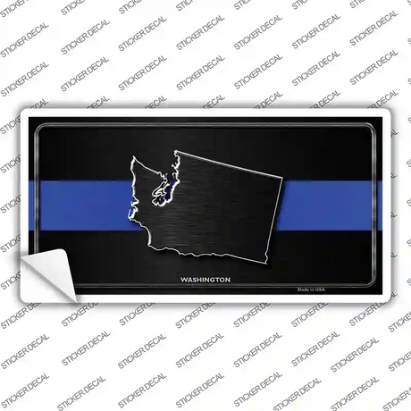 Washington Thin Blue Line Novelty Sticker Decal Small