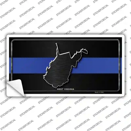 West Virginia Thin Blue Line Novelty Sticker Decal Small