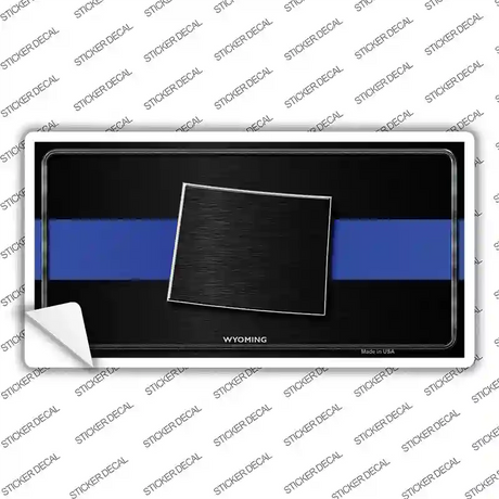 Wyoming Thin Blue Line Novelty Sticker Decal Small