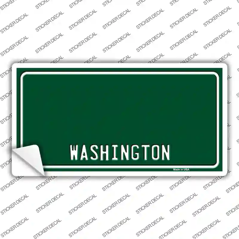 Washington Green Background Novelty Sticker Decal Small