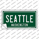 Seattle Washington Green Novelty Sticker Decal Small