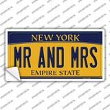 Mr and Mrs New York Novelty Sticker Decal Small