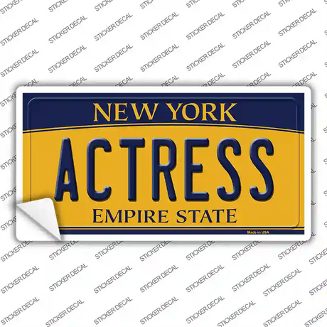 Actress New York Novelty Sticker Decal Small