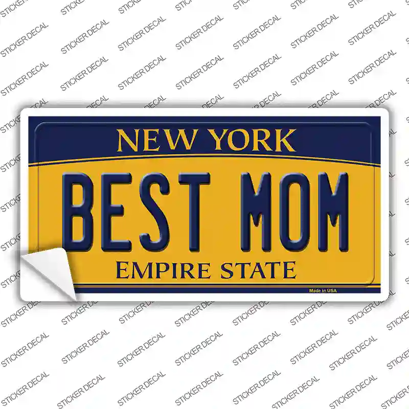 Best Mom New York Novelty Sticker Decal Small