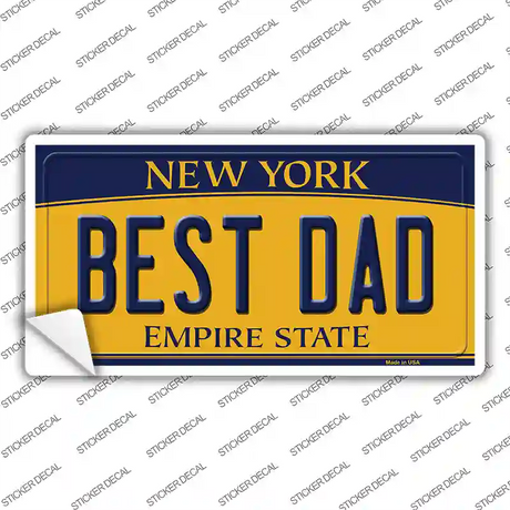 Best Dad New York Novelty Sticker Decal Small