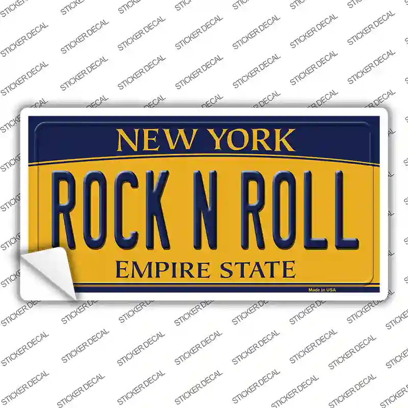 Rock N Roll New York Novelty Sticker Decal Small