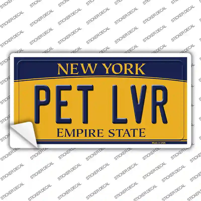 Pet Lvr New York Novelty Sticker Decal Small