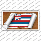 Hawaii Flag Scroll Novelty Sticker Decal Small