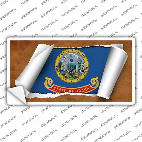 Idaho Flag Scroll Novelty Sticker Decal Small