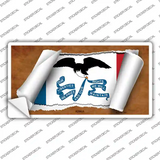 Iowa Flag Scroll Novelty Sticker Decal Small