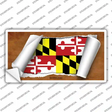 Maryland Flag Scroll Novelty Sticker Decal Small