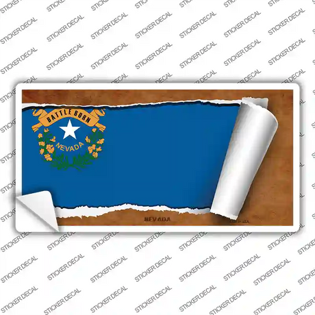 Nevada Flag Scroll Novelty Sticker Decal Small