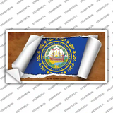 New Hampshire Flag Scroll Novelty Sticker Decal Small