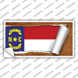 North Carolina Flag Scroll Novelty Sticker Decal Small