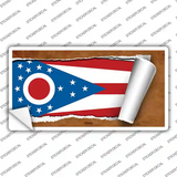 Ohio Flag Scroll Novelty Sticker Decal Small