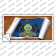 Pennsylvania Flag Scroll Novelty Sticker Decal Small