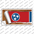 Tennessee Flag Scroll Novelty Sticker Decal Small