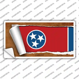 Tennessee Flag Scroll Novelty Sticker Decal Small