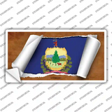 Vermont Flag Scroll Novelty Sticker Decal Small